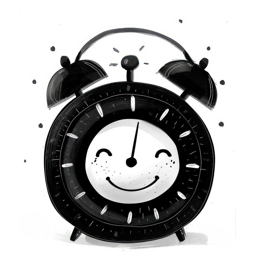 Fun illustration cute alarm clock alarm clock.
