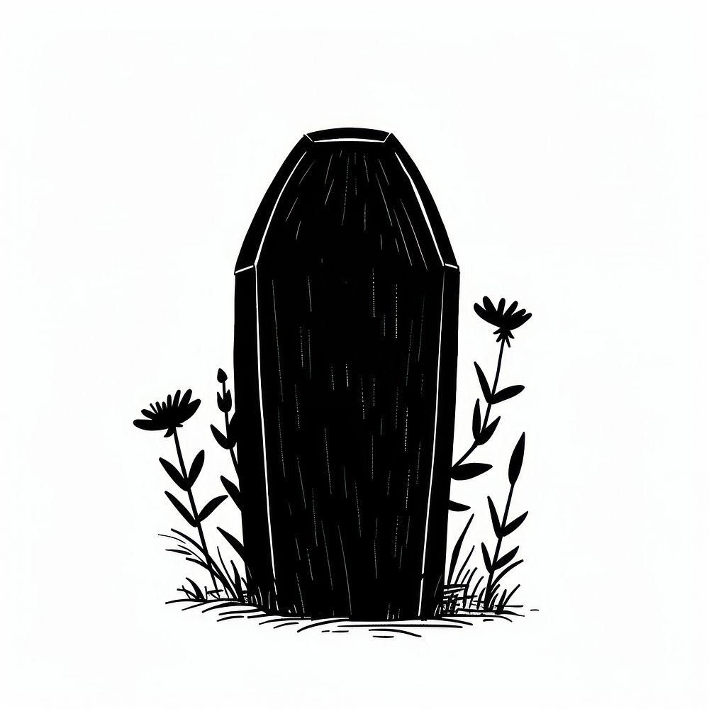 Fun illustration cute funeral art illustrated silhouette.