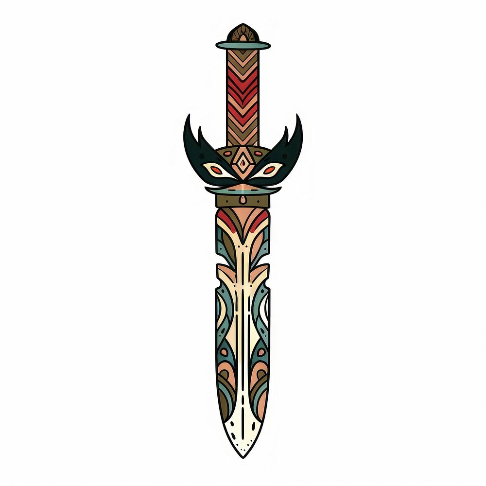 Boho aesthetic dagger logo weapon weaponry sword.