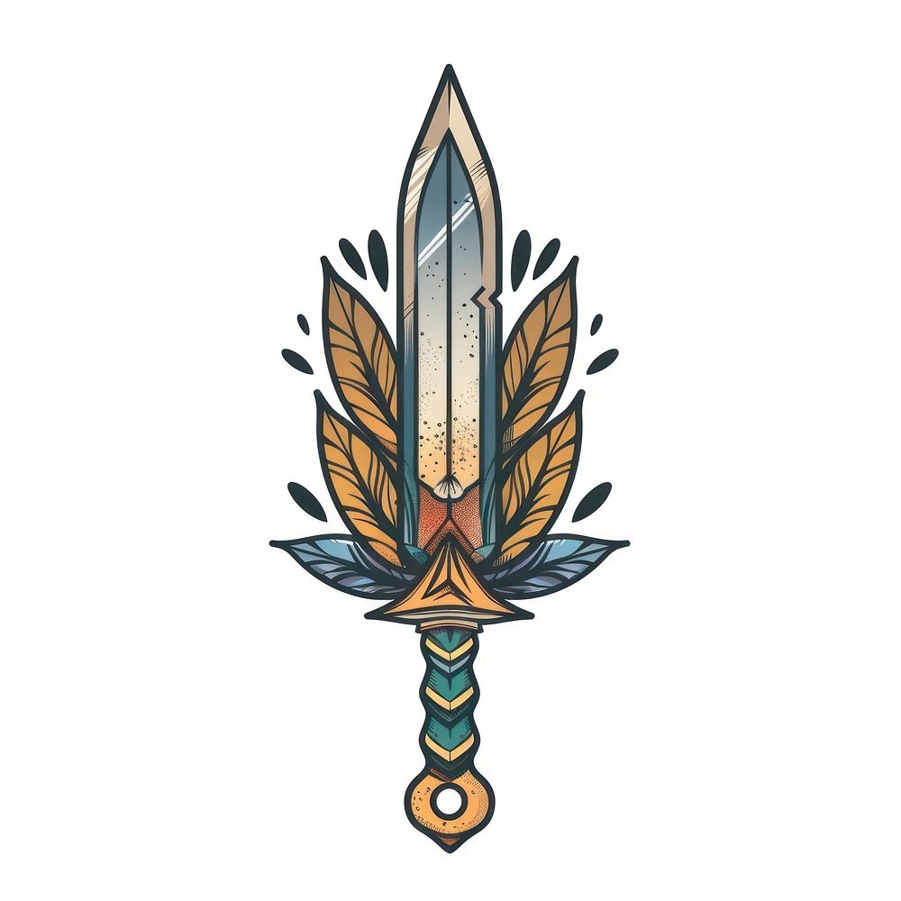 Boho aesthetic dagger logo weapon weaponry animal.