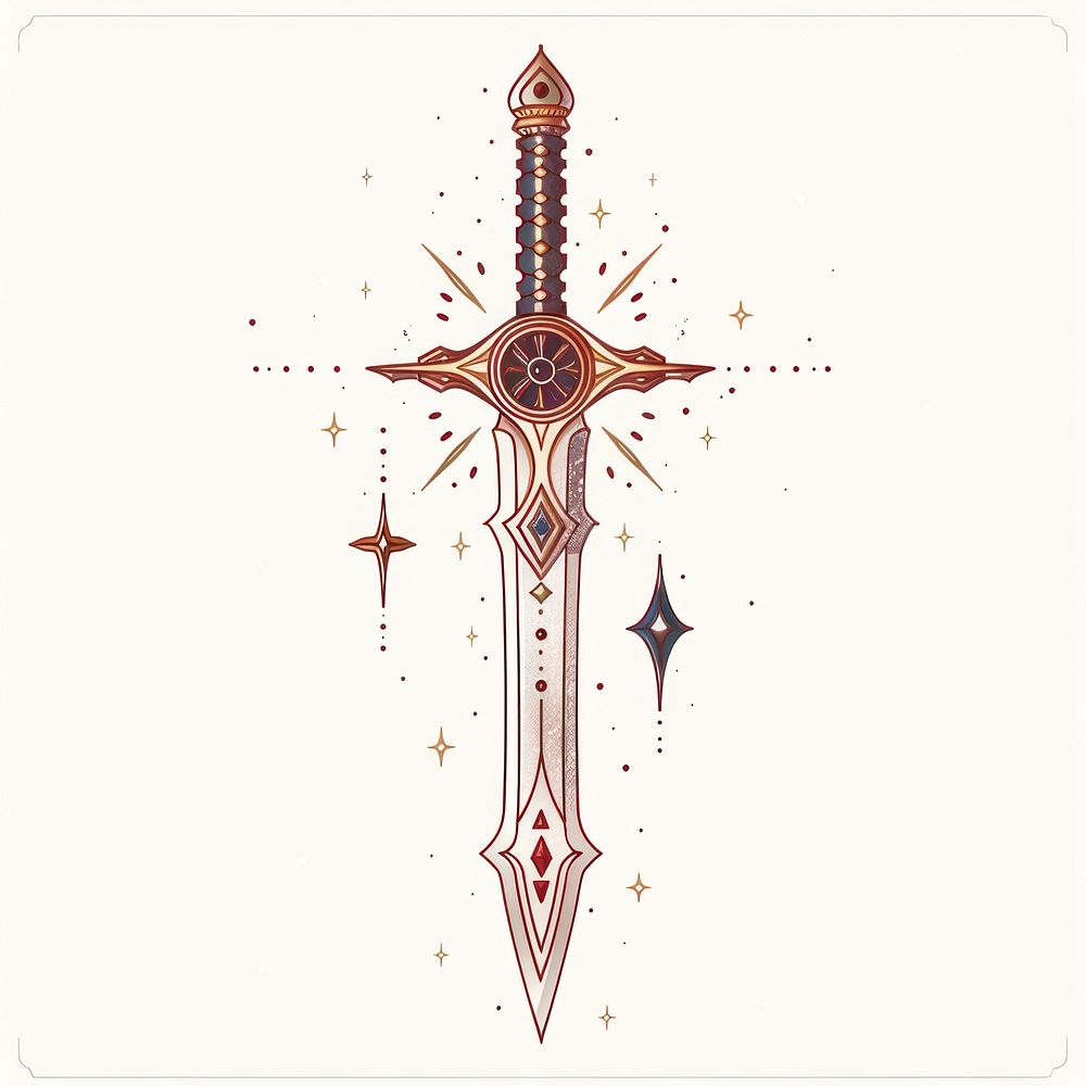 Boho aesthetic excalibur logo weapon weaponry dagger.