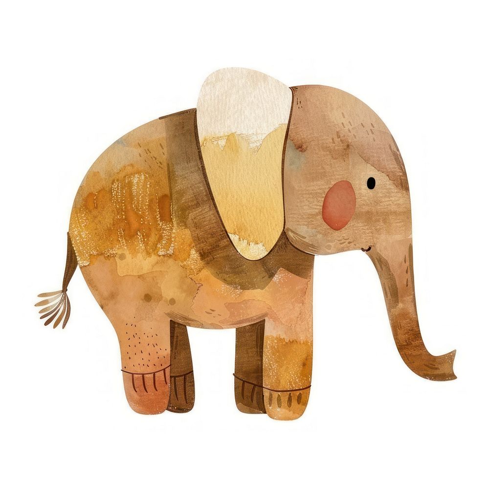 Elephant boho style art handicraft wildlife animal.