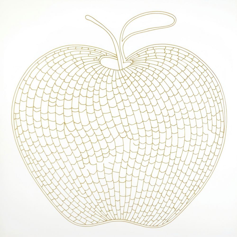 Gold glitter single line apple chandelier produce fruit.