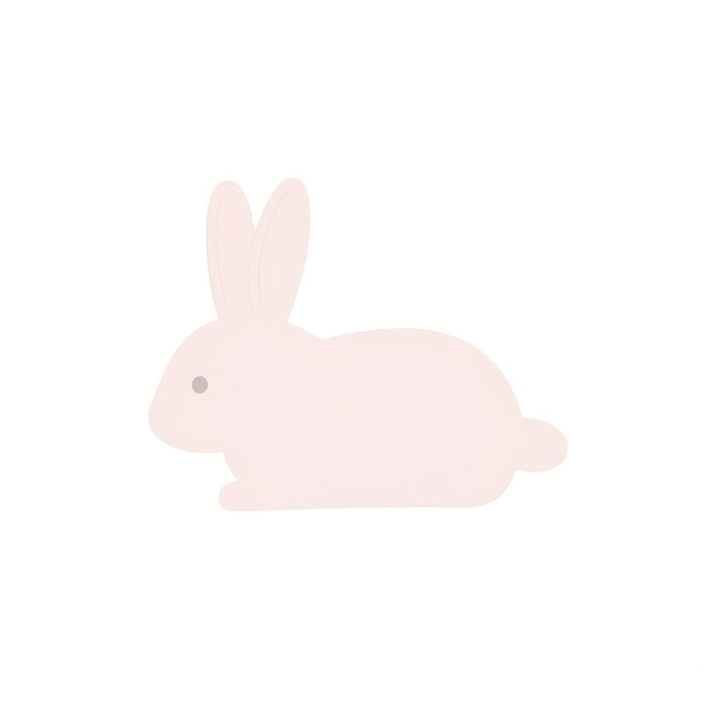 Illustration of a simple bunny animal mammal rabbit.