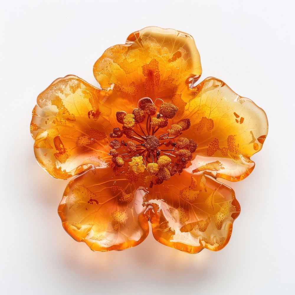 Flower resin Orange shaped accessories accessory gemstone.