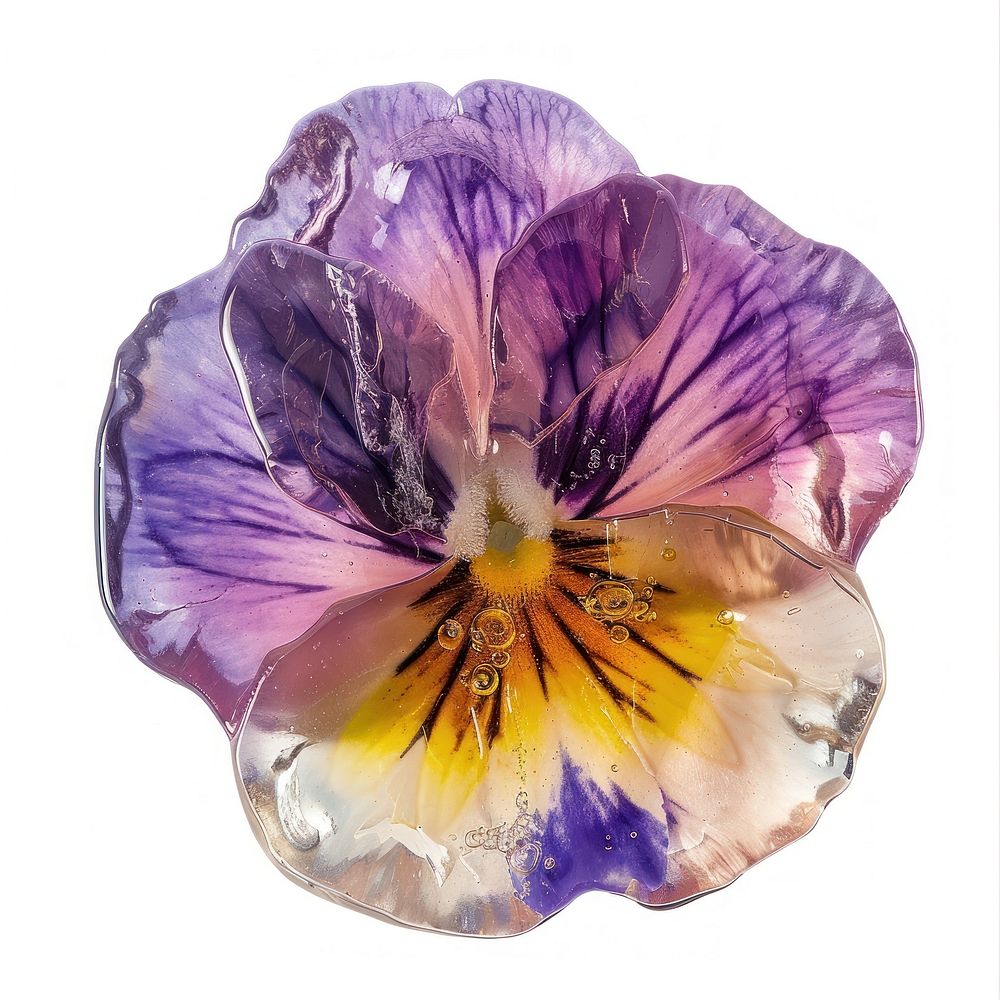 Flower resin viola shaped blossom plant petal.