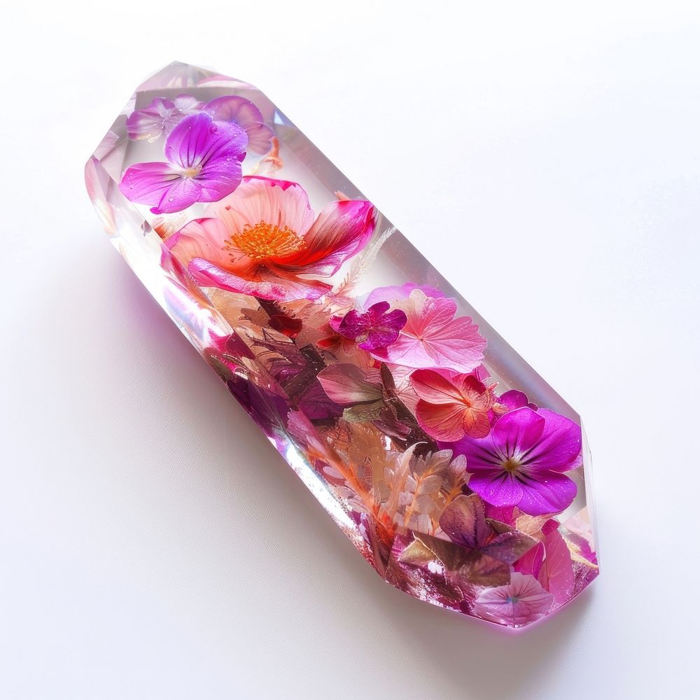 Flower resin whistle shaped accessories accessory gemstone.