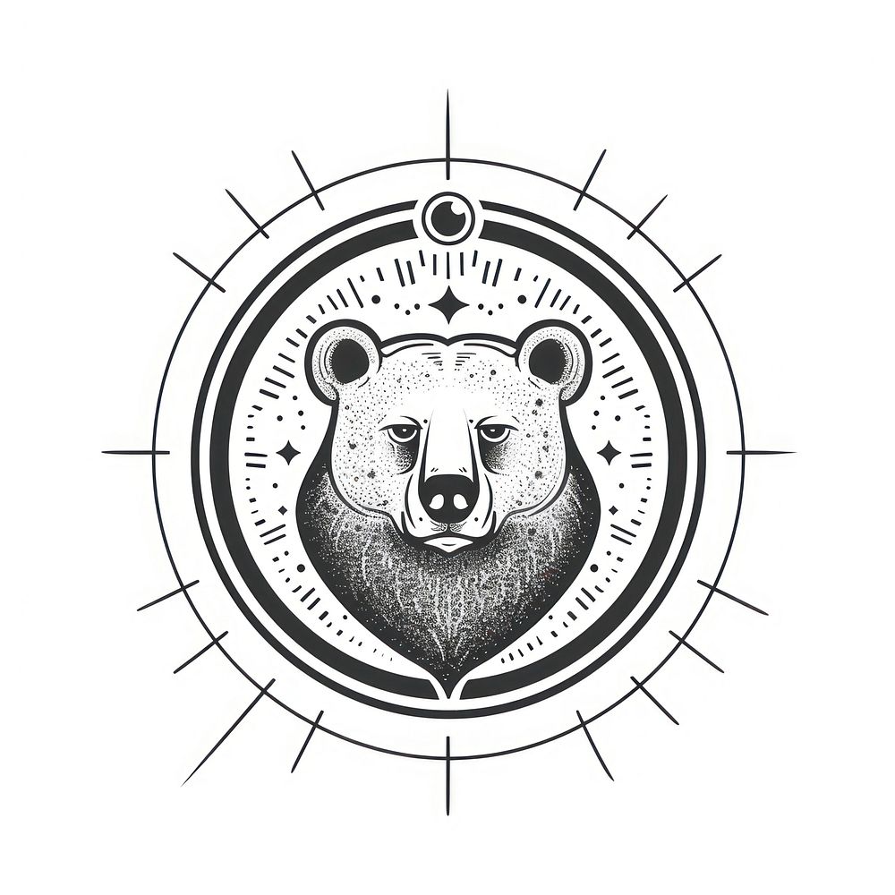 Surreal aesthetic bear logo art | Free Photo Illustration - rawpixel