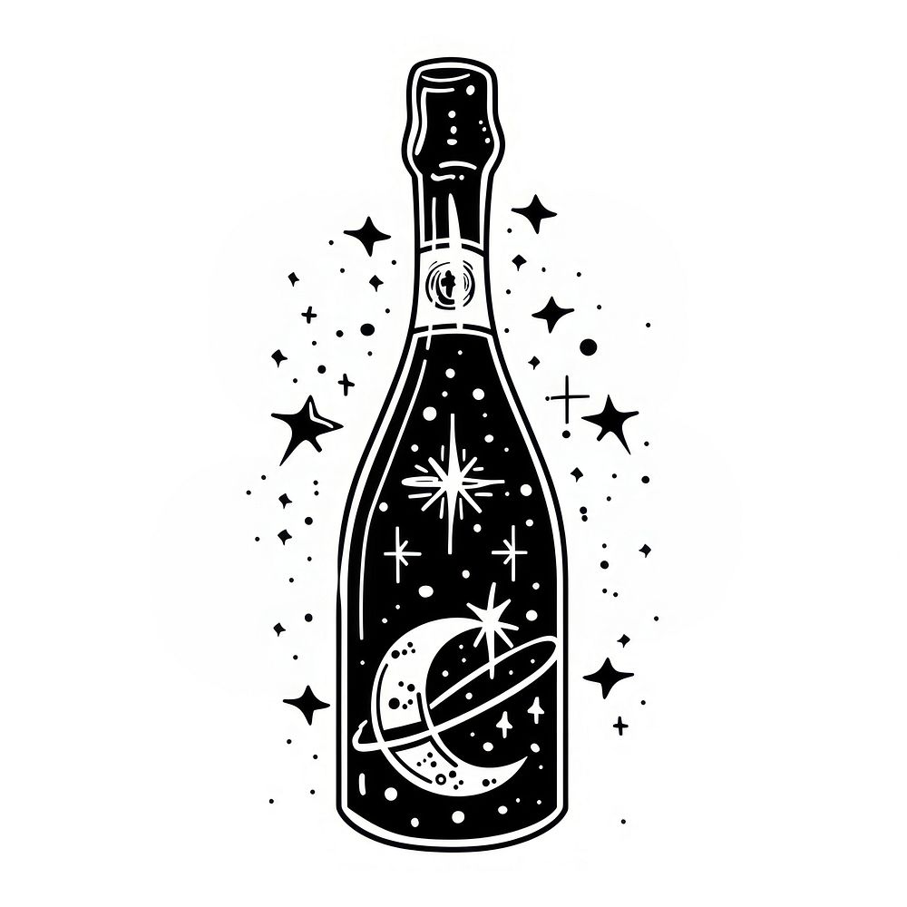 Surreal aesthetic champagne logo beverage dynamite weaponry.