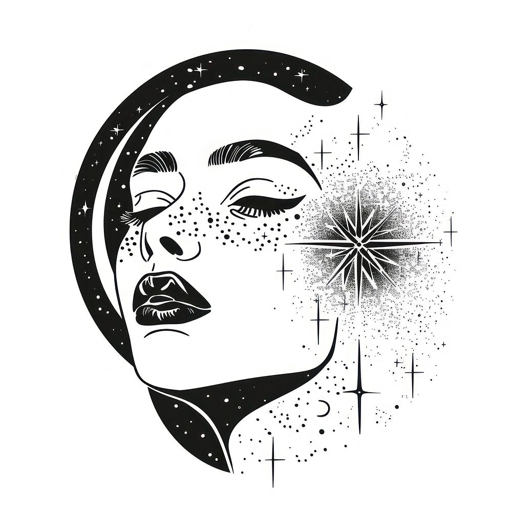Surreal aesthetic cosmetics logo art illustrated graphics.