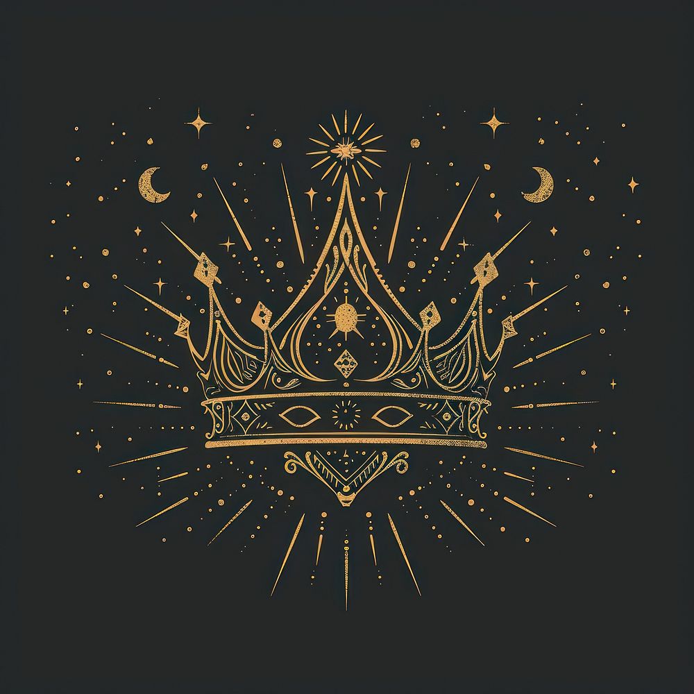 Surreal aesthetic crown logo accessories blackboard accessory.