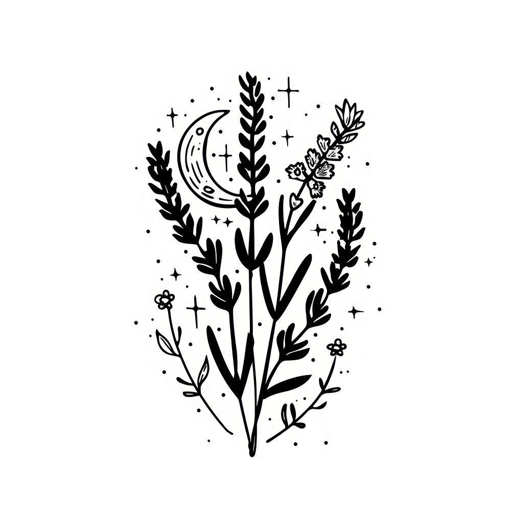 Surreal aesthetic lavender logo art illustrated graphics.
