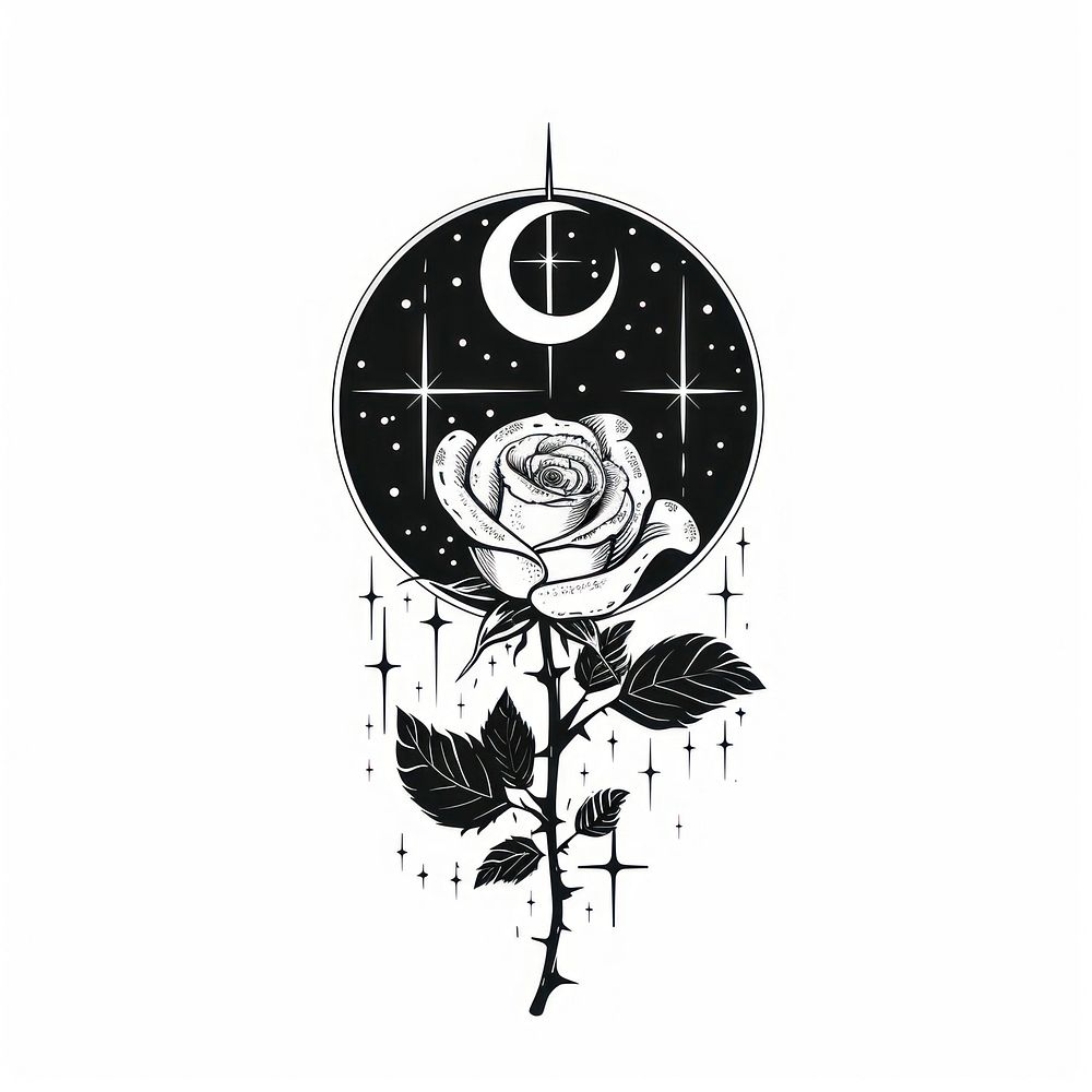 Surreal aesthetic rose logo art architecture illustrated.