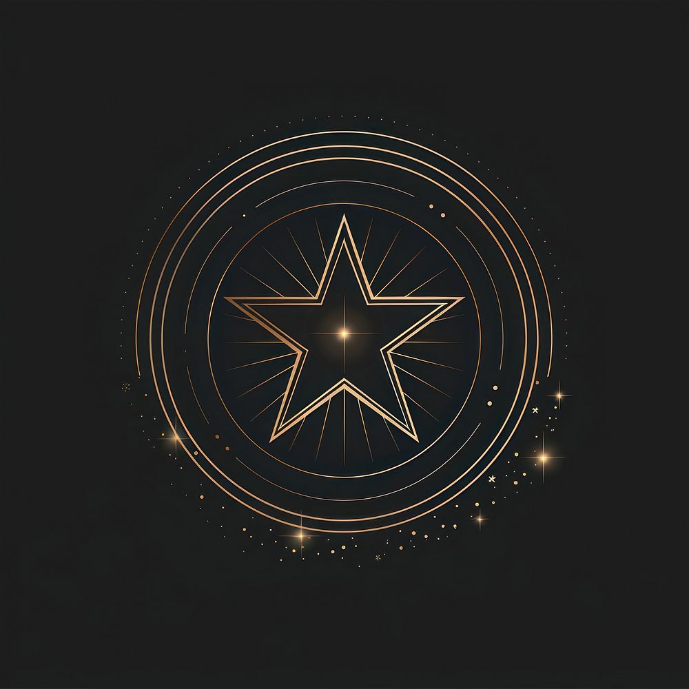 Surreal aesthetic shooting star logo astronomy outdoors lighting.