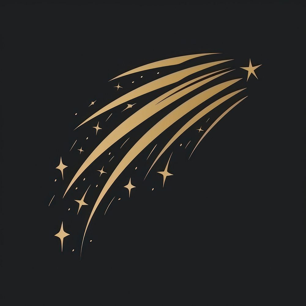 Surreal aesthetic shooting star logo fireworks astronomy outdoors.