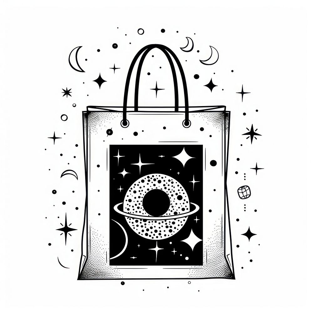 Surreal aesthetic shopping bag logo art accessories accessory.