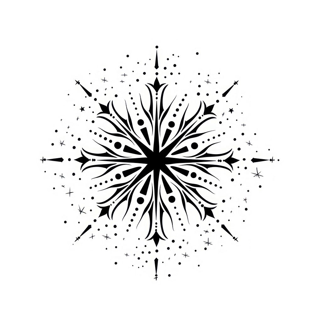 Surreal aesthetic snowflake logo art chandelier graphics.