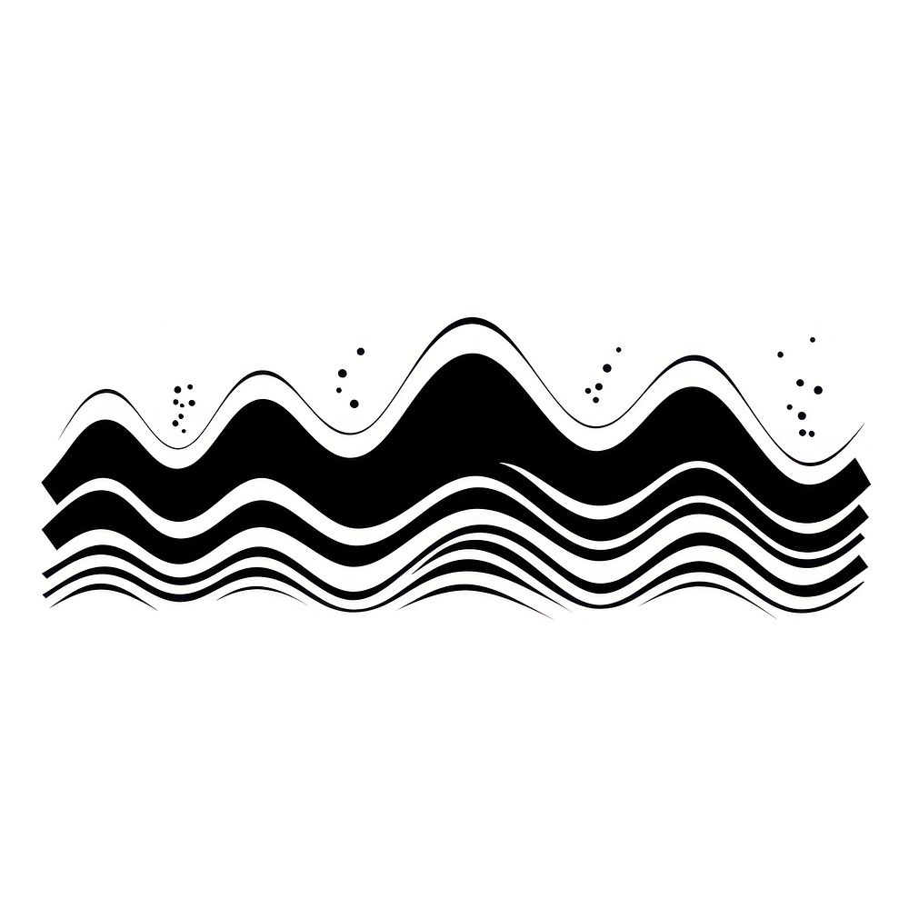 Sound wave logo icon stencil animal shark.