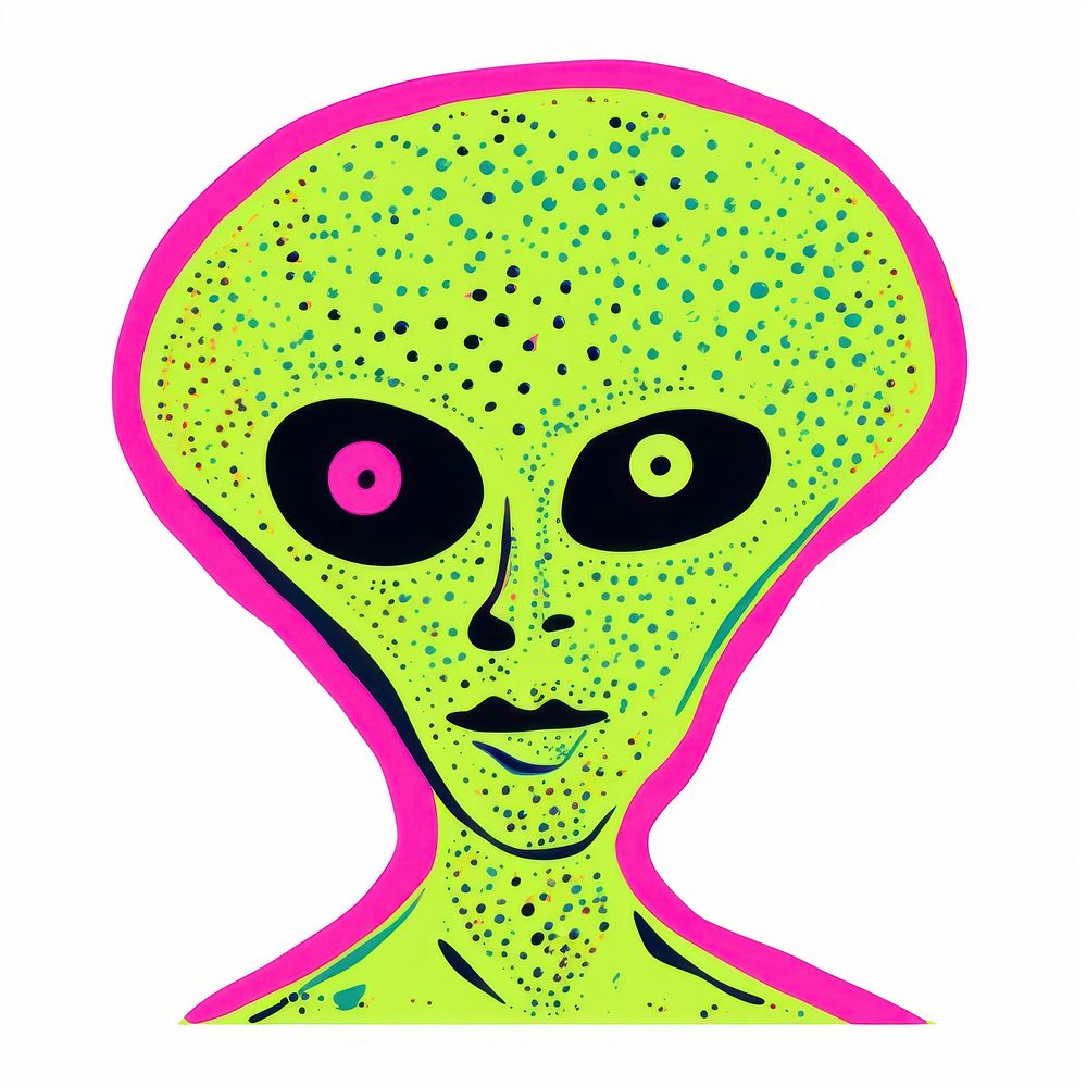 A vector graphic of alien illustrated drawing jacuzzi.