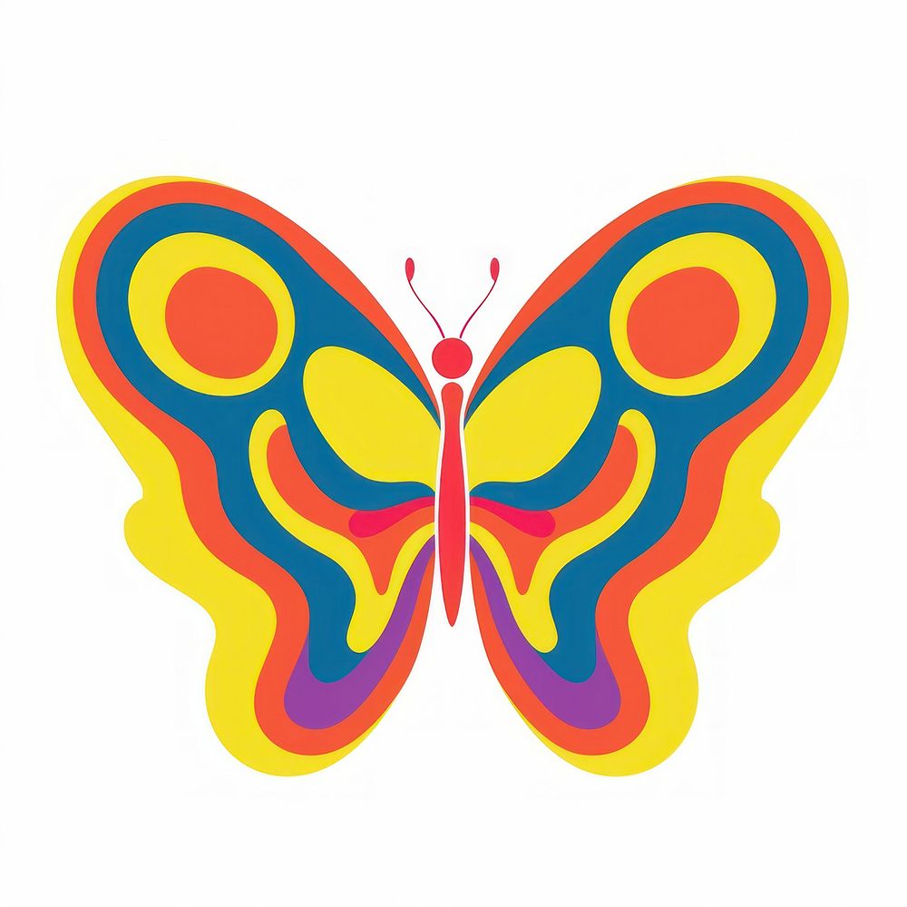 A vector graphic of butterfly ketchup food art.