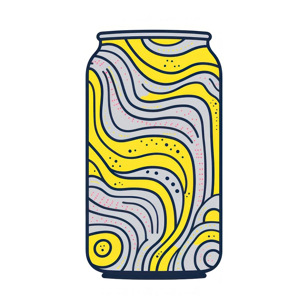 A vector graphic of beer can pottery jar tin.