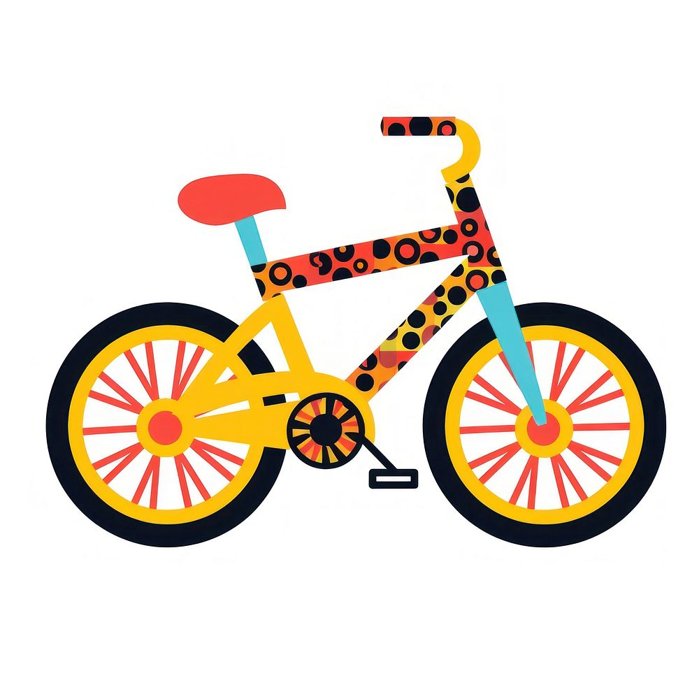 A vector graphic of bicycle transportation vehicle machine.