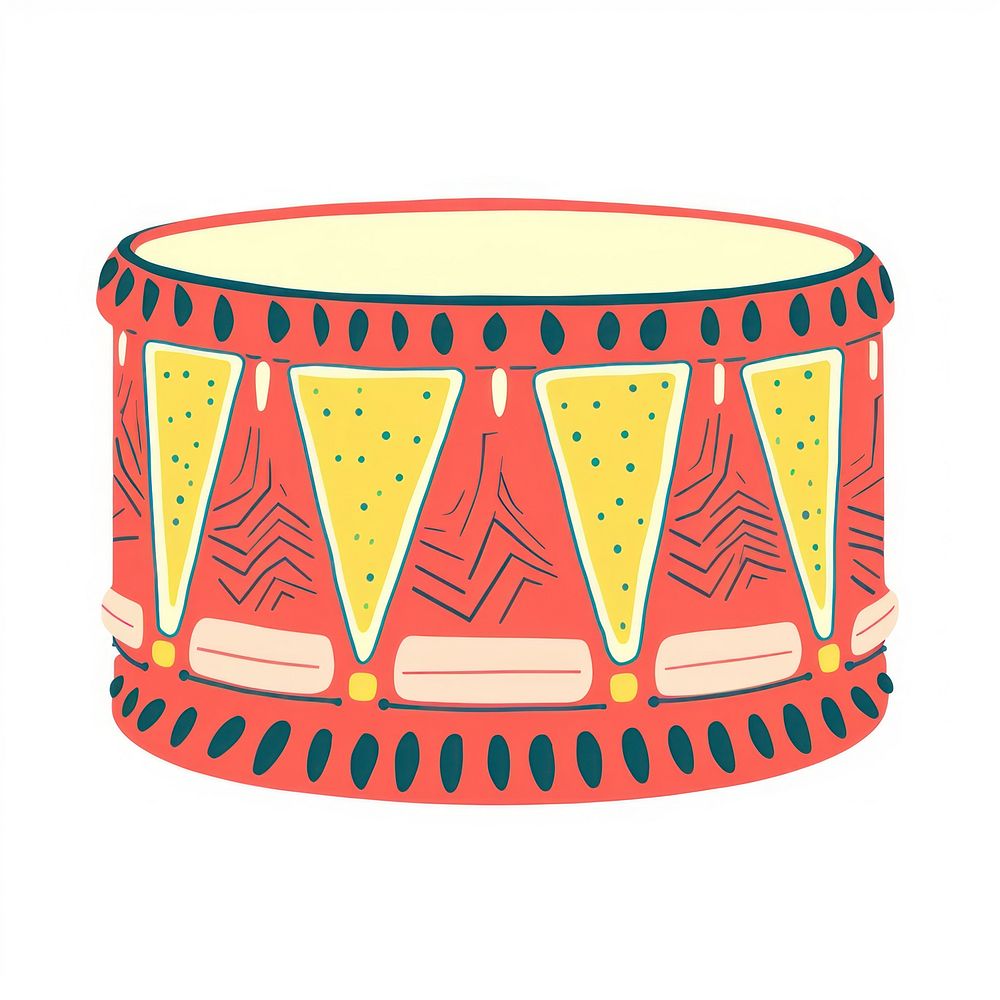A vector graphic of drum percussion diaper musical instrument.