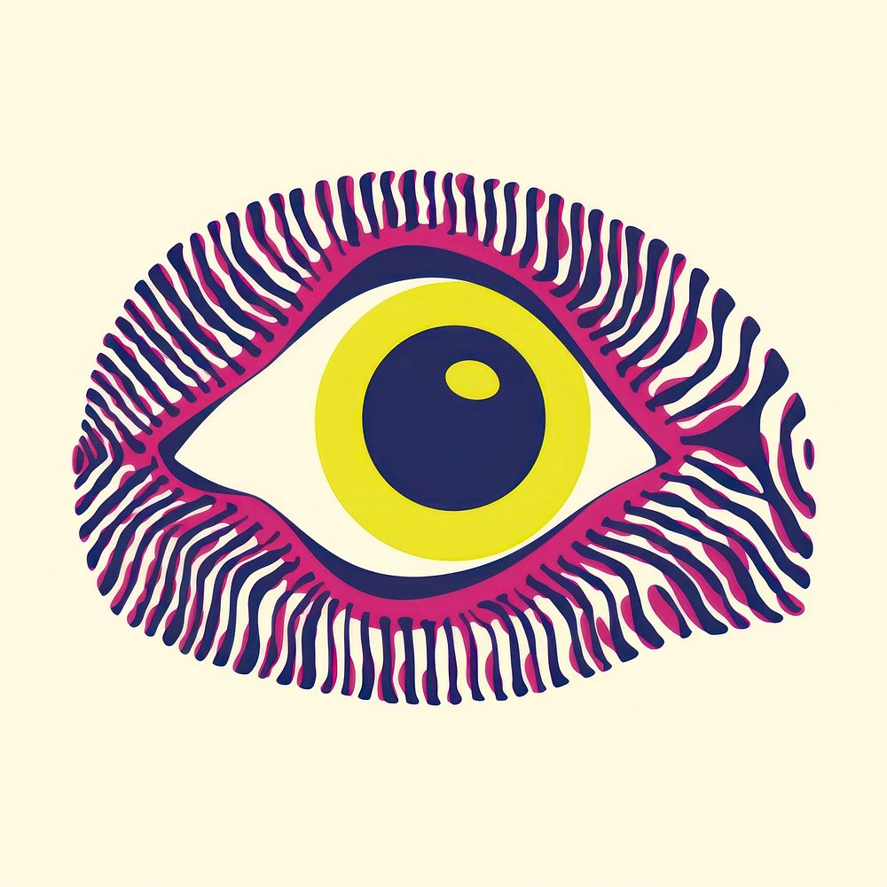 A vector graphic of eye clothing swimwear pattern.