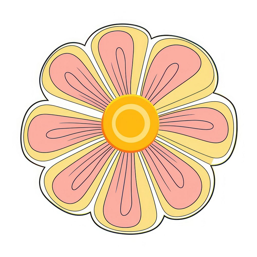 A vector graphic of flower graphics asteraceae grapefruit.