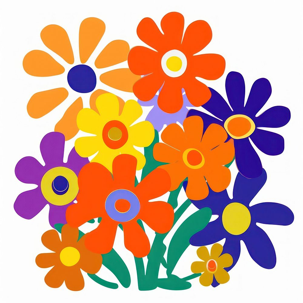 A vector graphic of flowers graphics asteraceae dynamite.