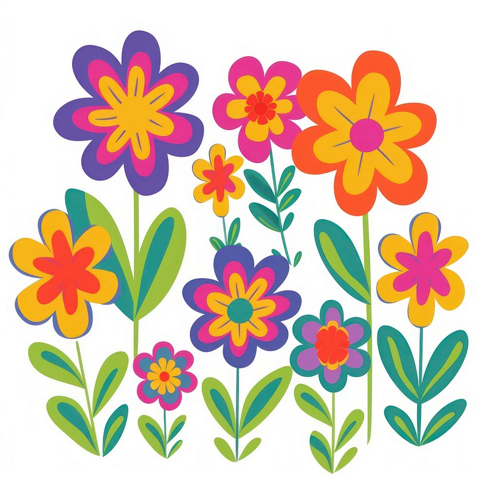 A vector graphic of flowers graphics asteraceae dynamite.