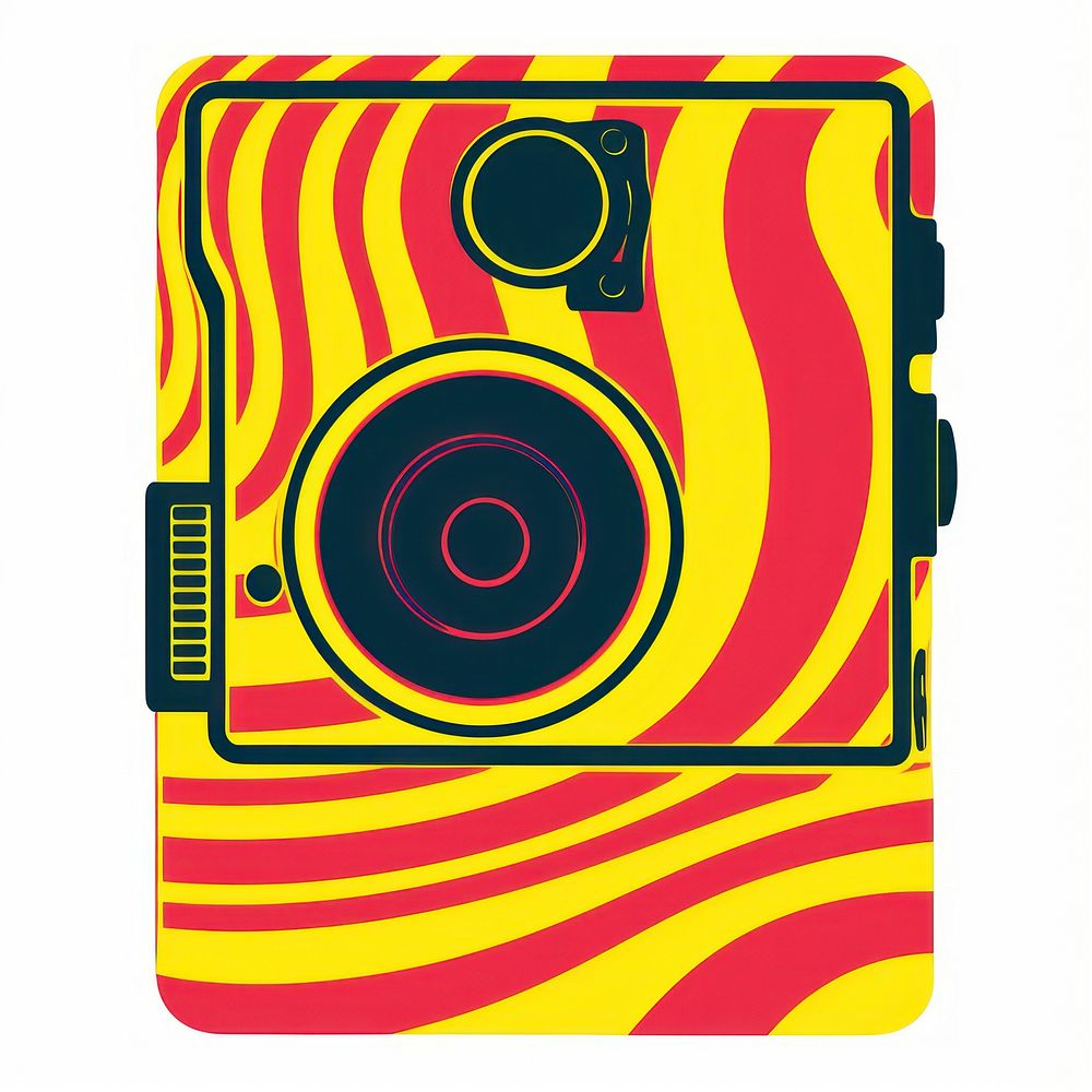 A vector graphic of instant camera electronics digital camera first aid.