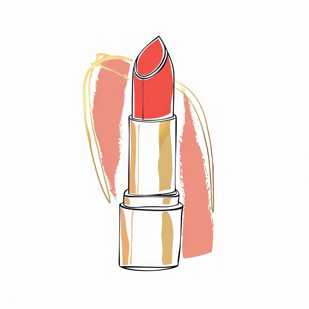 Minimalist symmetrical lipstick cosmetics.