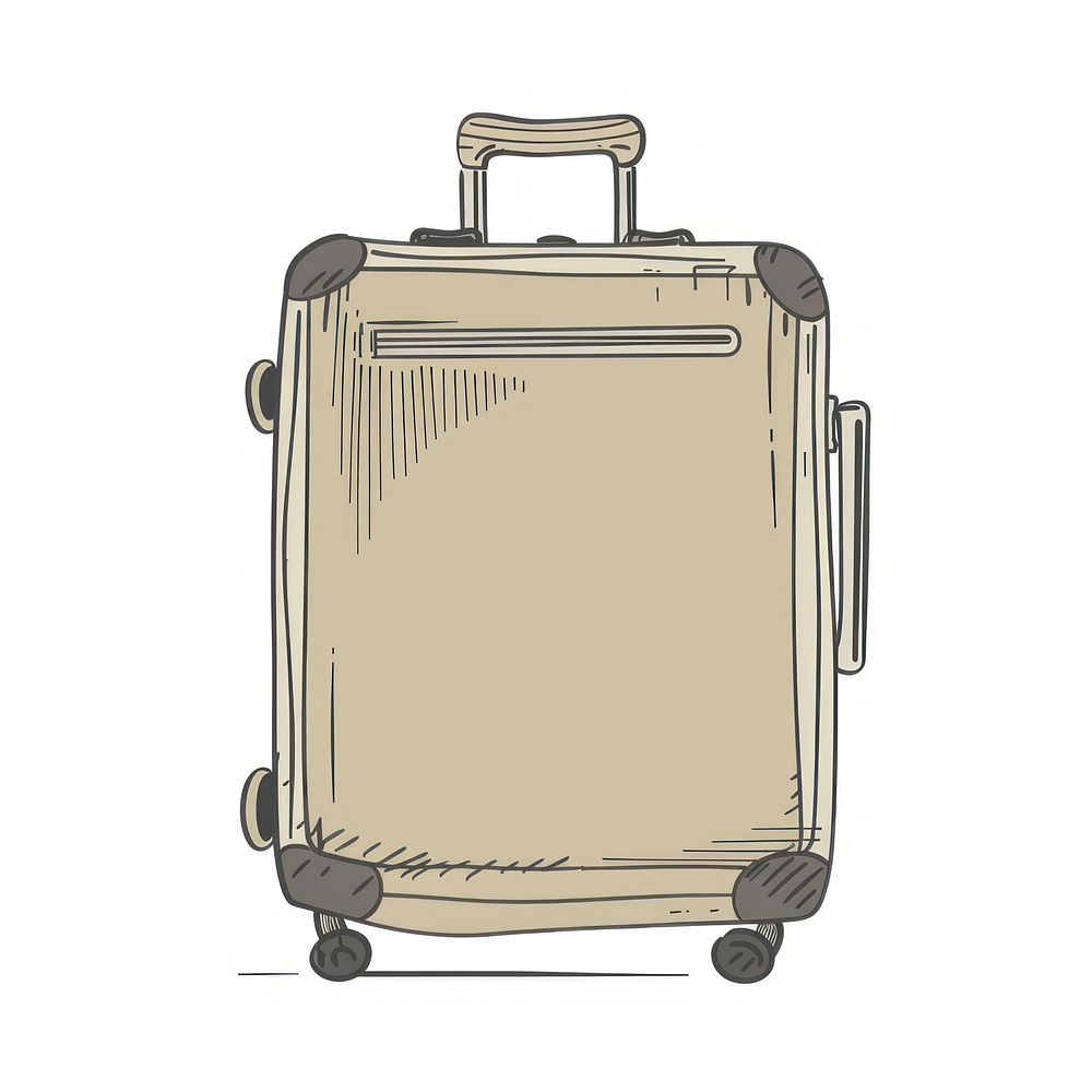 Minimalist symmetrical suitcase bulldozer baggage luggage.