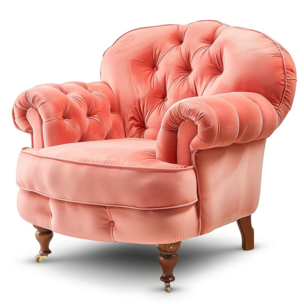 Photo peach cozy chair furniture armchair.
