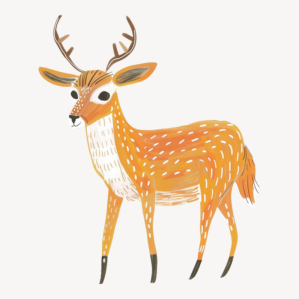 Cute nyala antelope, wild animal digital art illustration