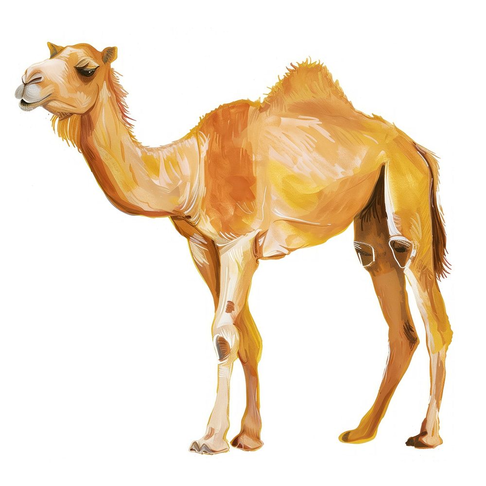 Cute camel illustration animal wildlife mammal.