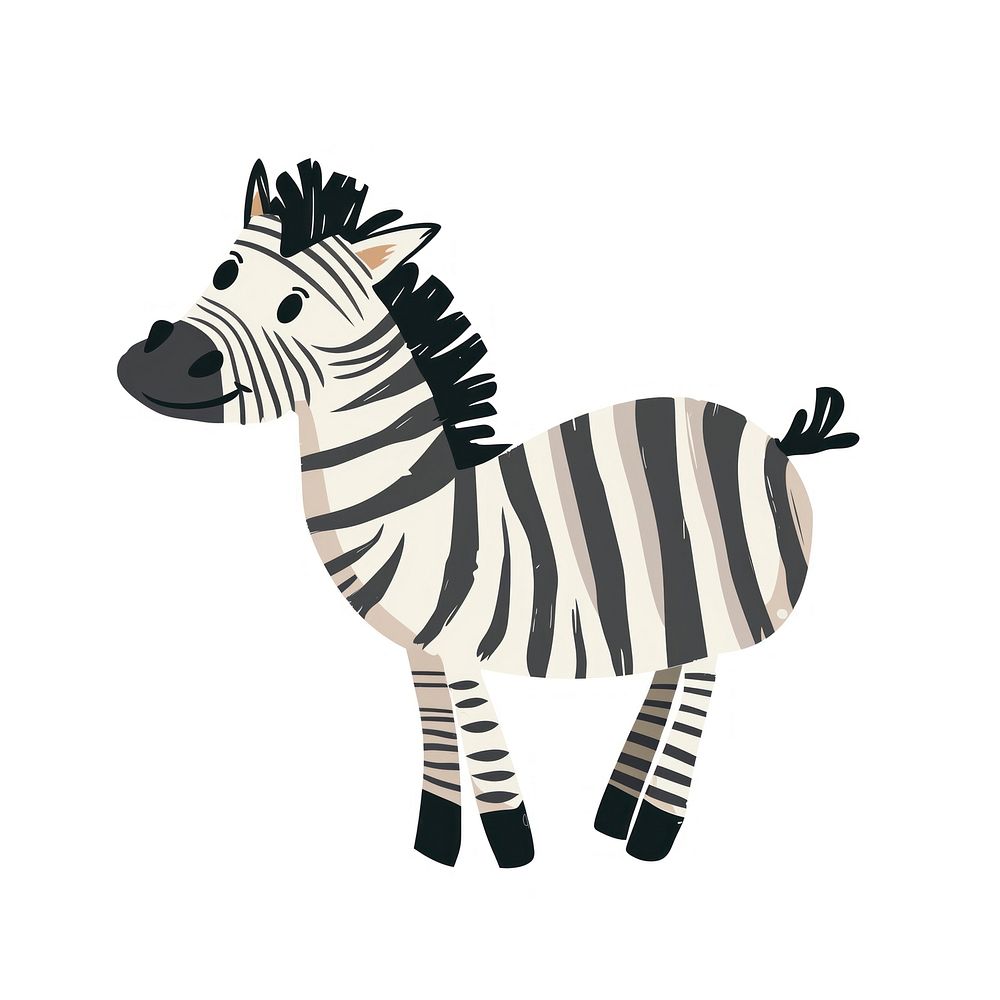 Cute zebra illustration animal wildlife mammal.