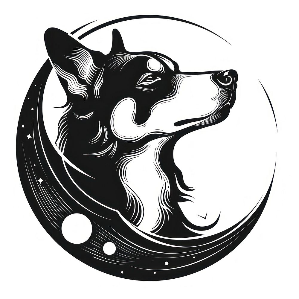 Surreal abstract dog logo photography animal canine.