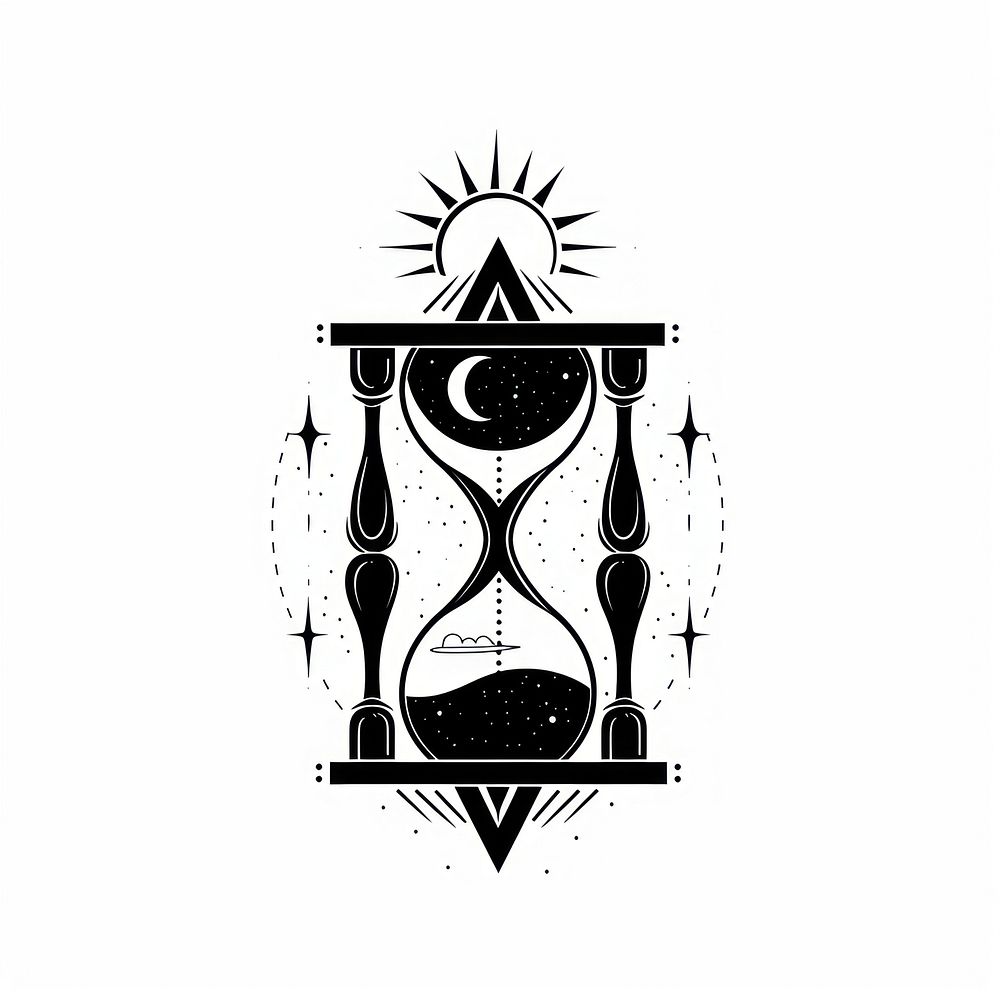 Surreal abstract hourglass logo.