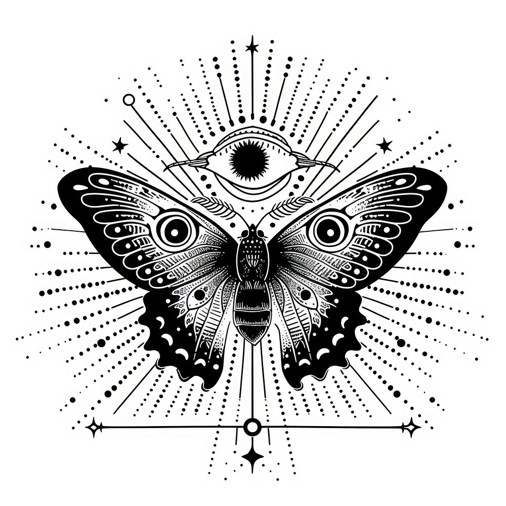 Aesthetic butterfly logo art invertebrate illustrated.
