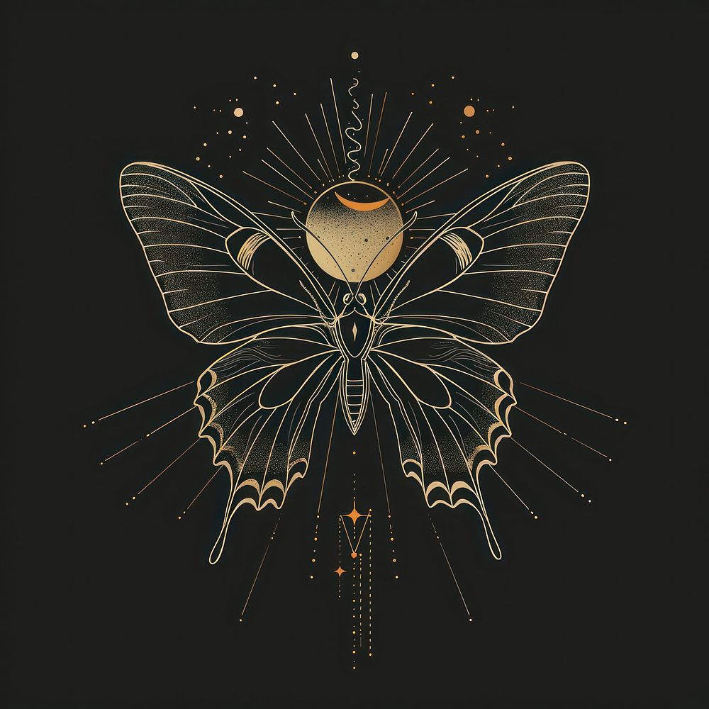Surreal aesthetic butterfly logo art invertebrate chandelier.