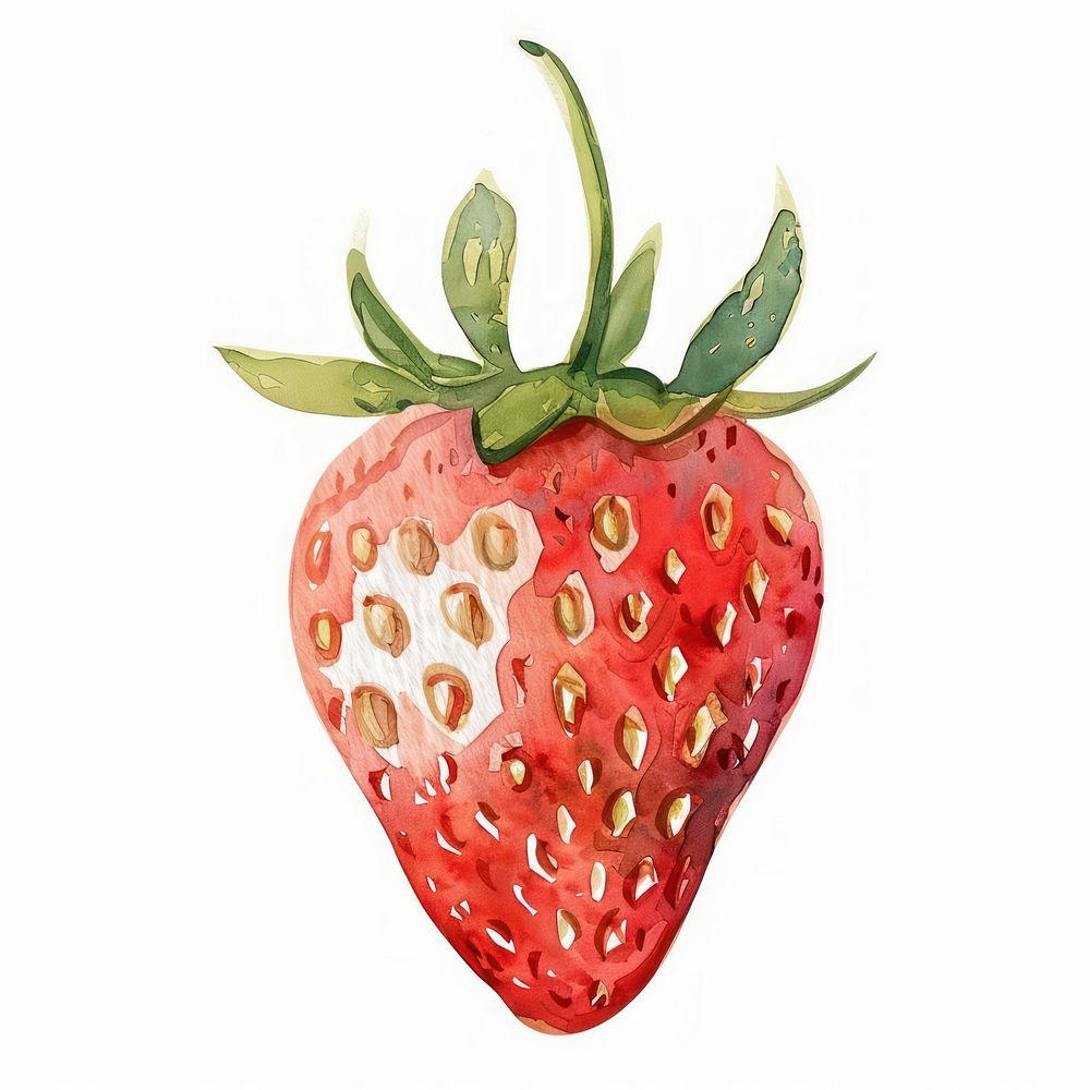Cute strawberry produce fruit plant.
