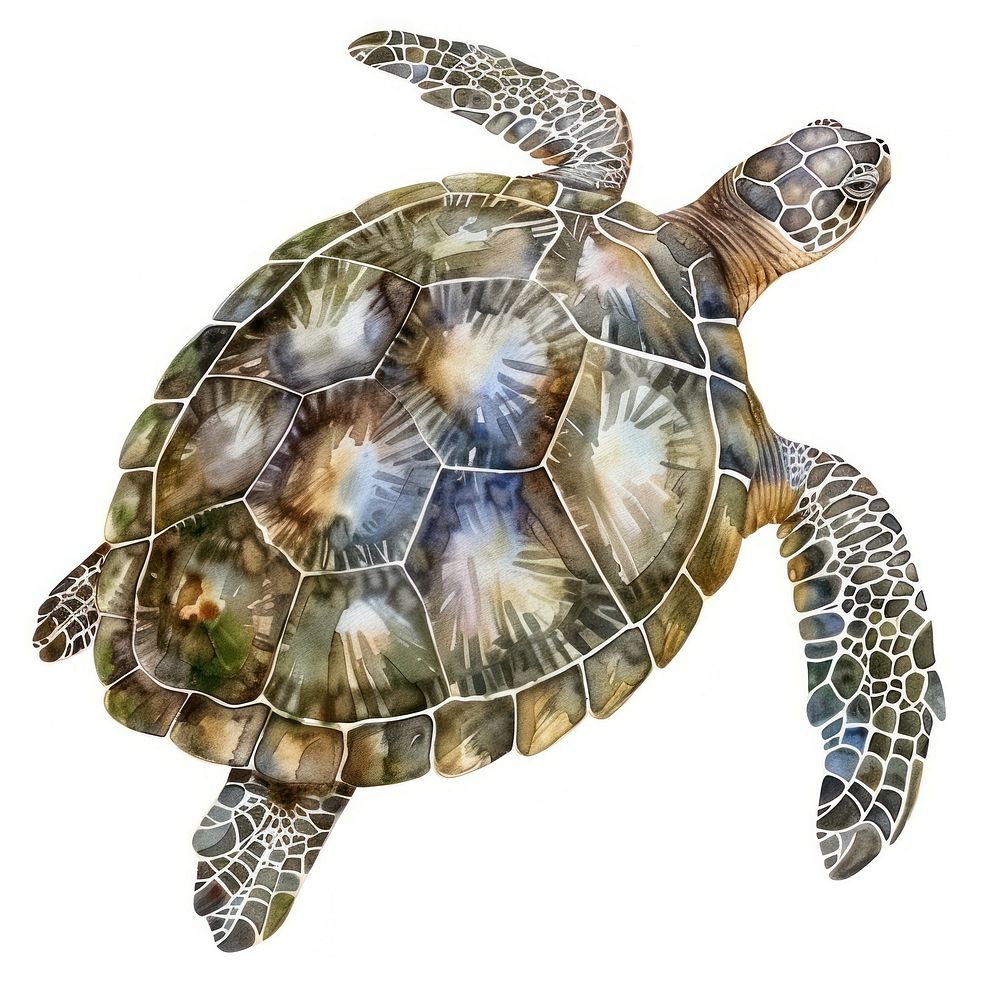 Sea turtle tortoise reptile animal.