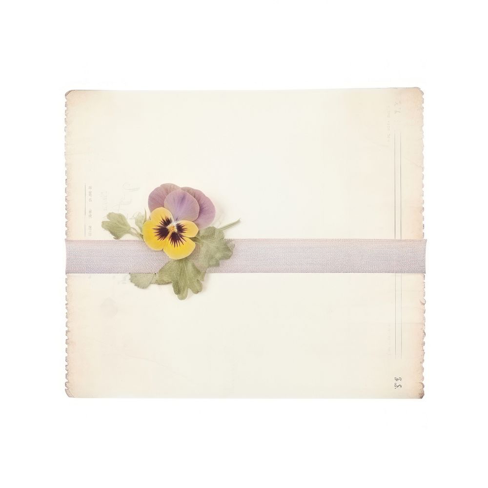 Pansy ephemera letterbox envelope blossom.