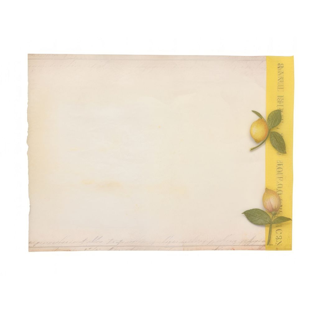 Lemon ephemera paper envelope text.