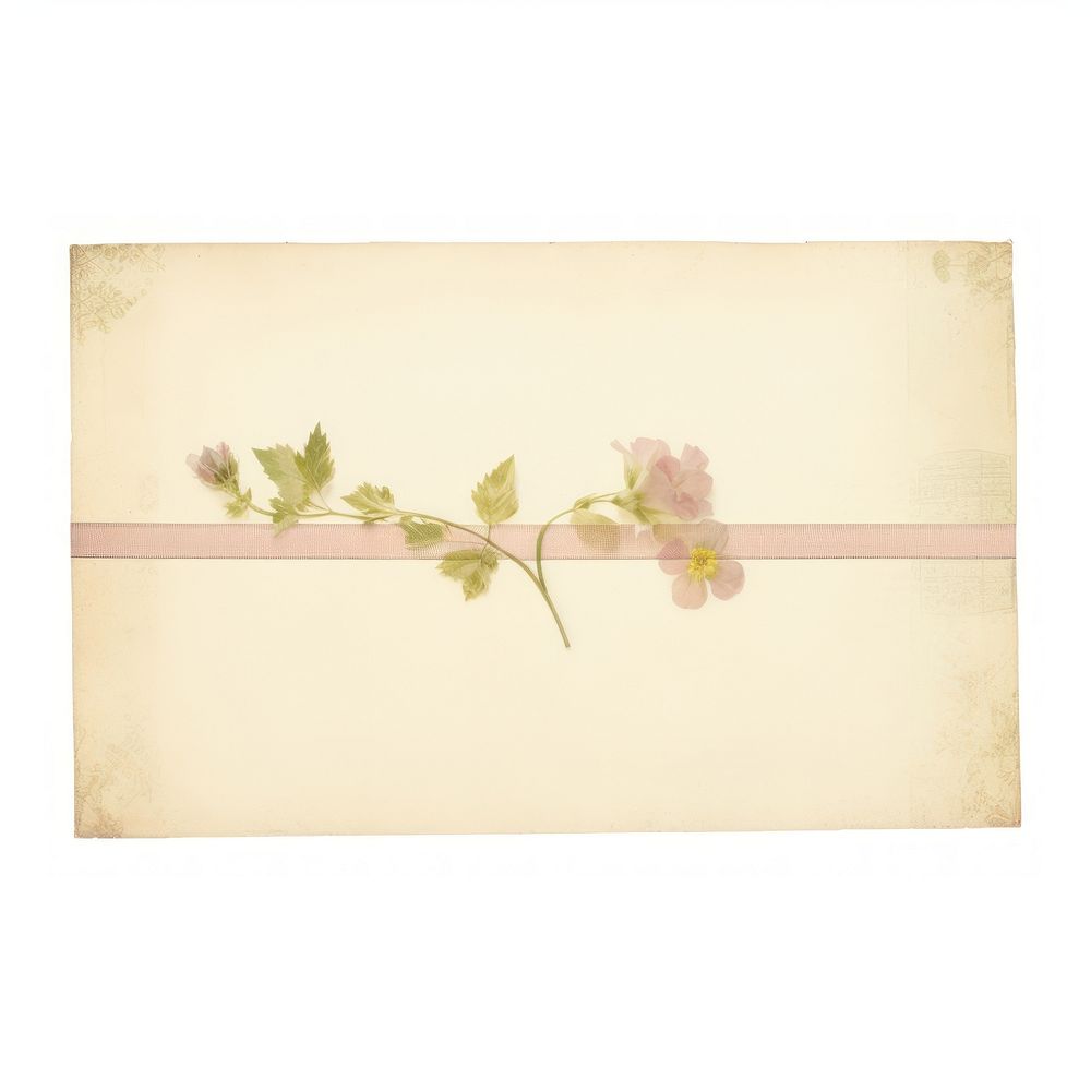 Flower ephemera paper painting envelope.