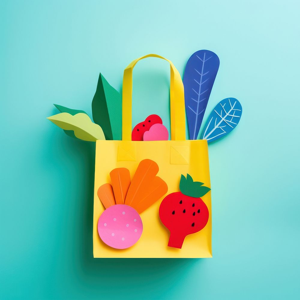 Vegetable in a bag handicraft art.