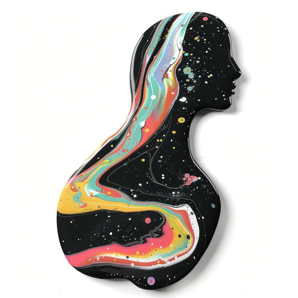 Acrylic pouring woman accessories accessory gemstone.