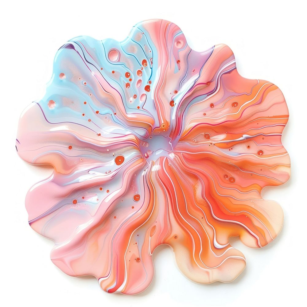 Acrylic pouring coral accessories accessory gemstone.